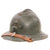 Original French WWI Miniature Model M1915 Adrian Helmet Inkwell with Chinstrap & Inkpot - Rare