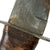 Original U.S. WWII USN Mark 2 KA-BAR Blade Marked Fighting Knife with Heavily Worn Leather Scabbard by Boyt - Dated 1943 - Replaced Securing Strap Original Items