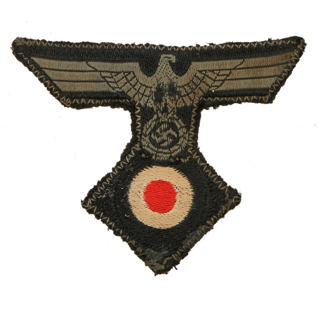 Original German WWII Cutoff Panzer BeVo Cap Eagle and Cockade Insignia Original Items