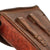 Original German Pre WWII P.08 Luger Pistol Brown Leather Hardshell Holster by Fr & K. Voegels with Attached Feldgendarmerie Gorget Insignia - Dated 1936 Original Items