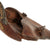 Original German Pre WWII P.08 Luger Pistol Brown Leather Hardshell Holster by Fr & K. Voegels with Attached Feldgendarmerie Gorget Insignia - Dated 1936 Original Items