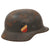 Original German WWII Luftwaffe M35 Double Decal Steel Helmet with 1938 Dated 57cm Liner & Chinstrap - Stamped EF64 Original Items
