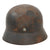 Original German WWII Luftwaffe M35 Double Decal Steel Helmet with 1938 Dated 57cm Liner & Chinstrap - Stamped EF64 Original Items