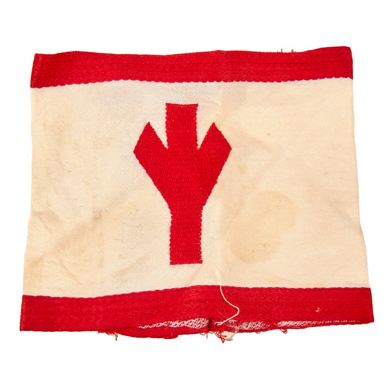 Original German WWII HJ National Youth Organization Doctor's Embroidered Armband Original Items