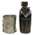 Original U.S. WWII Rare M1942 Black Porcelain Enamel Canteen in 4th Pattern USMC Carrier with 1942-Dated Cup