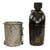Original U.S. WWII Rare M1942 Black Porcelain Enamel Canteen in 4th Pattern USMC Carrier with 1942-Dated Cup