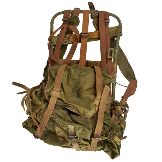 Original U.S. Vietnam War Early 1964 Model Lightweight Rucksack with Welded Aluminum Frame Original Items