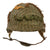 Original U.S. WWII M1 Helmet Converted by Collector to Paratrooper Helmet with Net & Scrim Original Items