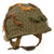 Original U.S. WWII M1 Helmet Converted by Collector to Paratrooper Helmet with Net & Scrim Original Items