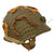 Original U.S. WWII M1 Helmet Converted by Collector to Paratrooper Helmet with Net & Scrim Original Items