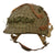 Original U.S. WWII M1 Helmet Converted by Collector to Paratrooper Helmet with Net & Scrim Original Items
