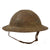 Original U.S. WWI Rare 28th “Keystone” Division Pennsylvania National Guard British-Made Mk 1 Doughboy Helmet with Combat-Cut Chinstrap & Weak Liner Original Items