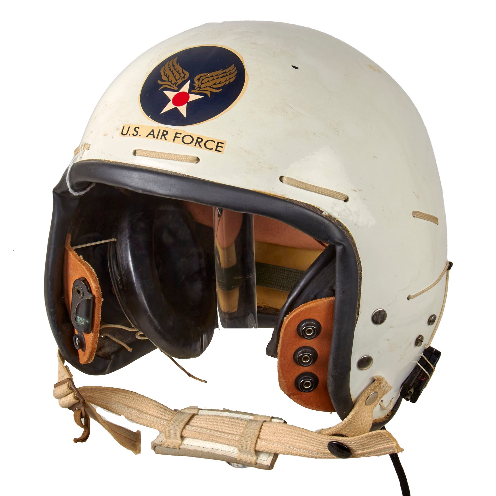 Original U.S. Korean War Air Force Type P1 Flying Helmet with Incompat –  International Military Antiques