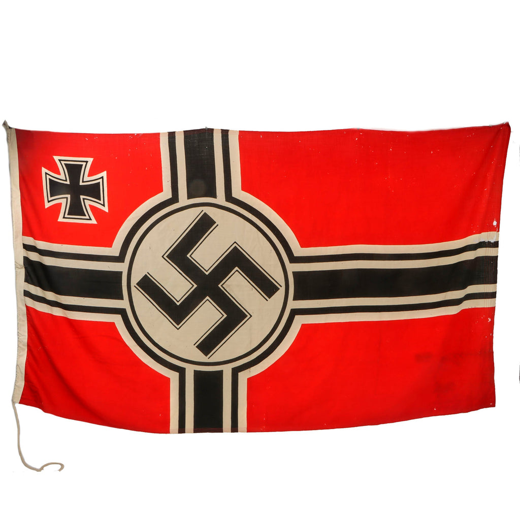 Original German WWII Kriegsmarine 150cm x 250cm Naval Battle Flag by Johann Liebieg & Co. - Reichskriegsflagge Original Items