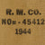 Original U.S. WWII USMC Set of Two 1944 Dated Thompson .45 Submachine Gun Magazine Pouches by Russell Mfg. Co. Original Items