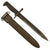Original U.S. WWII M1 Garand 10 inch Bayonet by Union, Fork & Hoe with M7 Scabbard - Heavily Sharpened Original Items