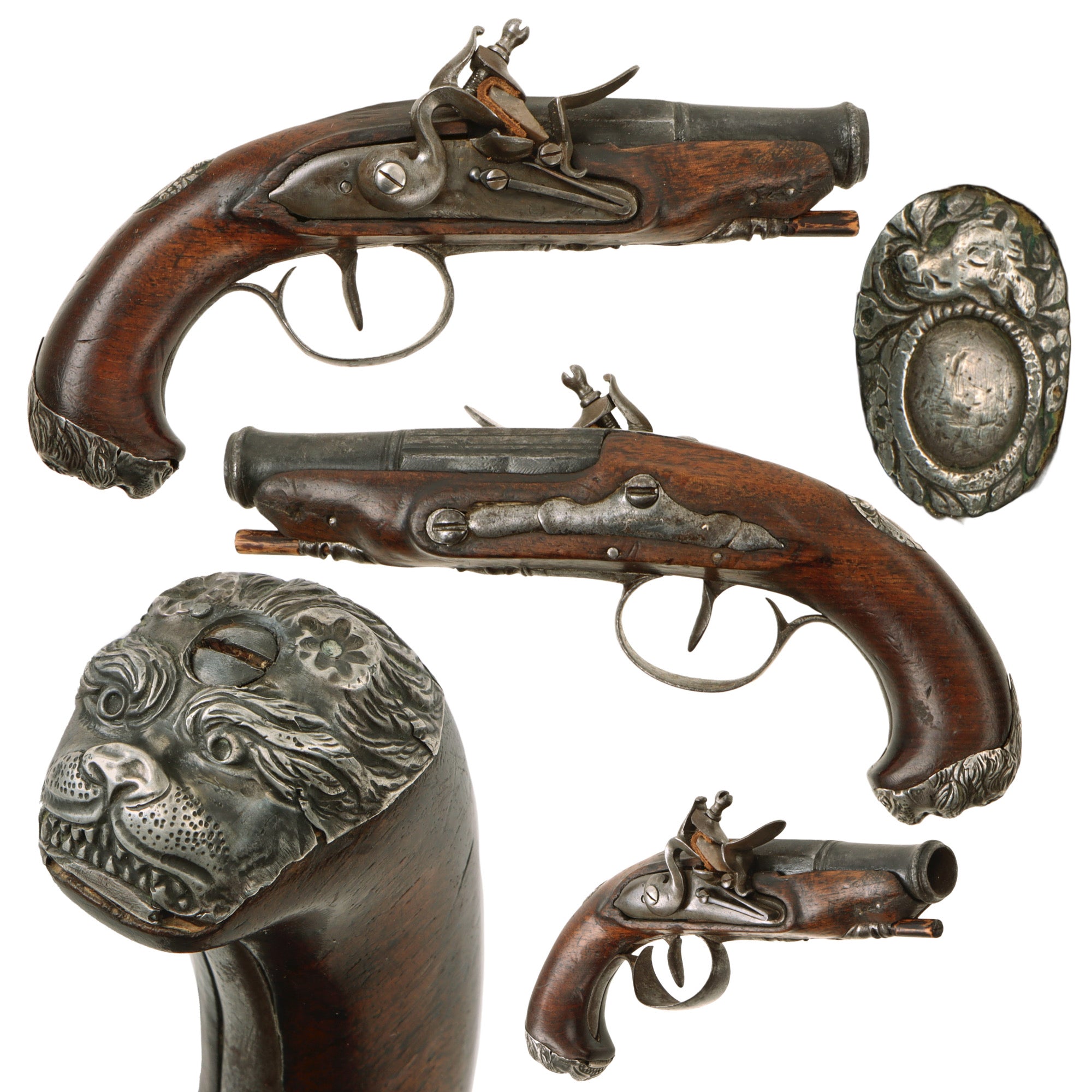Original 18th Century European Continental Flintlock Pocket Pistol