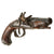 Original 18th Century European Continental Flintlock Pocket Pistol with Lion Head Grotesque Butt Cap - circa 1780 Original Items
