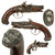 Original 18th Century European Continental Flintlock Pocket Pistol with Lion Head Grotesque Butt Cap - circa 1780 Original Items