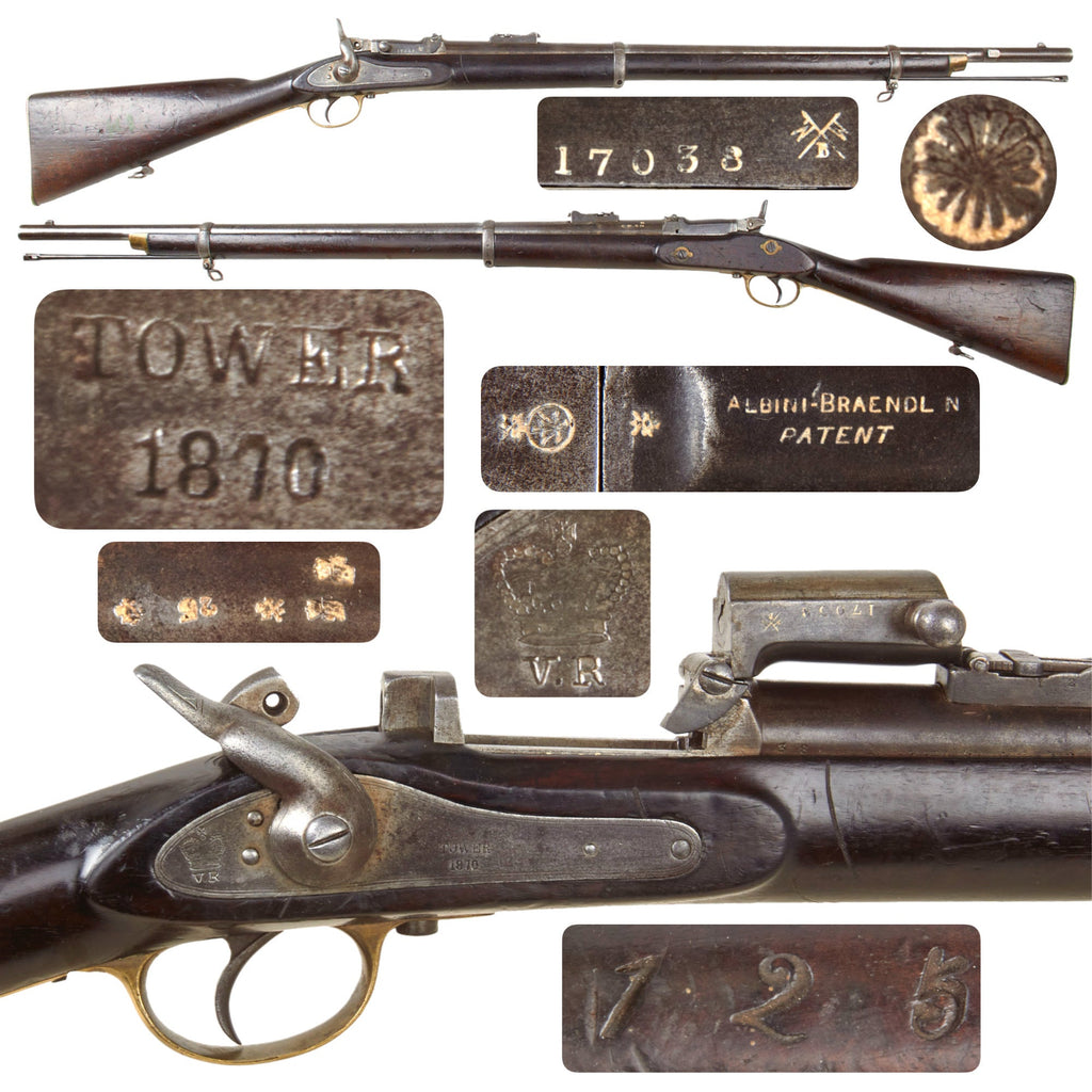 Original Japanese Issued British Enfield Albini-Braendlin Trapdoor Short Infantry Rifle in .577 Snider with Intact Chrysanthemum Crest - Marked Tower 1870 Original Items