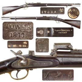 Original Japanese Issued British Enfield Albini-Braendlin Trapdoor Short Infantry Rifle in .577 Snider with Intact Chrysanthemum Crest - Marked Tower 1870