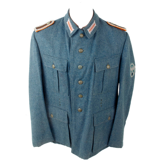Original German WWII Gendarmerie Rural Police Oberwachtmeister NCO's Late Pattern M36 Field Tunic - Dated 1944 Original Items
