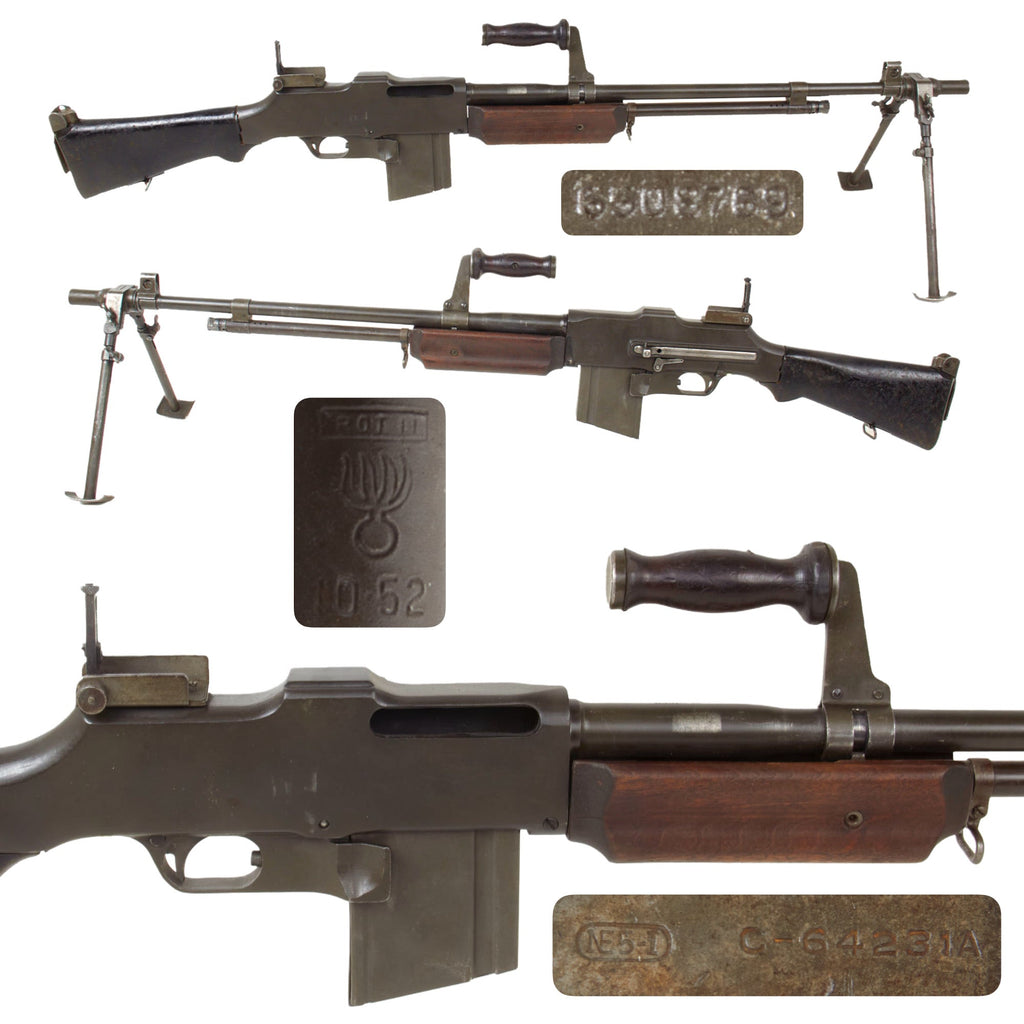 Original U.S. Korean War BAR Browning M1918A2 Display Gun Constructed using Genuine Parts with Sling - Live ROT II Barrel Dated 10-52 Original Items