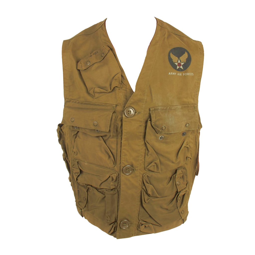 Original U.S. WWII USAAF Pilot Type C-1 Emergency Sustenance Vest - Unissued - Mint Condition Original Items