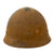 Original Japanese WWII Tetsubo Type 90 Army Helmet with Partial Liner & Chinstrap - Missing Star Original Items