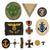 Original German WWI - WWII Award and Insignia Grouping with 1914 EKII, Hindenburg Cross, Police Sleeve Eagle, and More - 11 Items Original Items