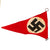 Original German WWII Set of Three Small NSDAP National Socialist Multi-Piece Pennant Flags Original Items