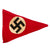 Original German WWII Set of Three Small NSDAP National Socialist Multi-Piece Pennant Flags Original Items