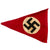 Original German WWII Set of Three Small NSDAP National Socialist Multi-Piece Pennant Flags Original Items