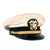 Original U.S. Early WWII Named Navy Officer White Combination Visor Cap - Size 7 - Lieutenant Commander Supply Corps Original Items