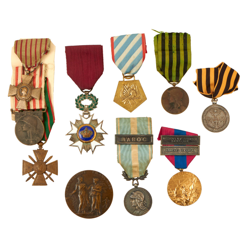 Original French & Belgian WWI & WWII Era Medal Lot - 10 Medals Total Original Items