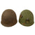 Original U.S. WWII 1943 M1 Schlueter Fixed Bale Front Seam Helmet with Damaged Staff Sergeant’s CAPAC Liner Original Items