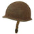 Original U.S. WWII 1943 M1 Schlueter Fixed Bale Front Seam Helmet with Damaged Staff Sergeant’s CAPAC Liner Original Items