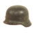 Original German WWII Army Heer M35 Overpainted Single Decal Helmet with Relic 55cm Liner - Q62 Original Items
