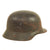 Original German WWII Army Heer M35 Overpainted Single Decal Helmet with Relic 55cm Liner - Q62 Original Items