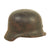 Original German WWII Army Heer M35 Overpainted Single Decal Helmet with Relic 55cm Liner - Q62 Original Items