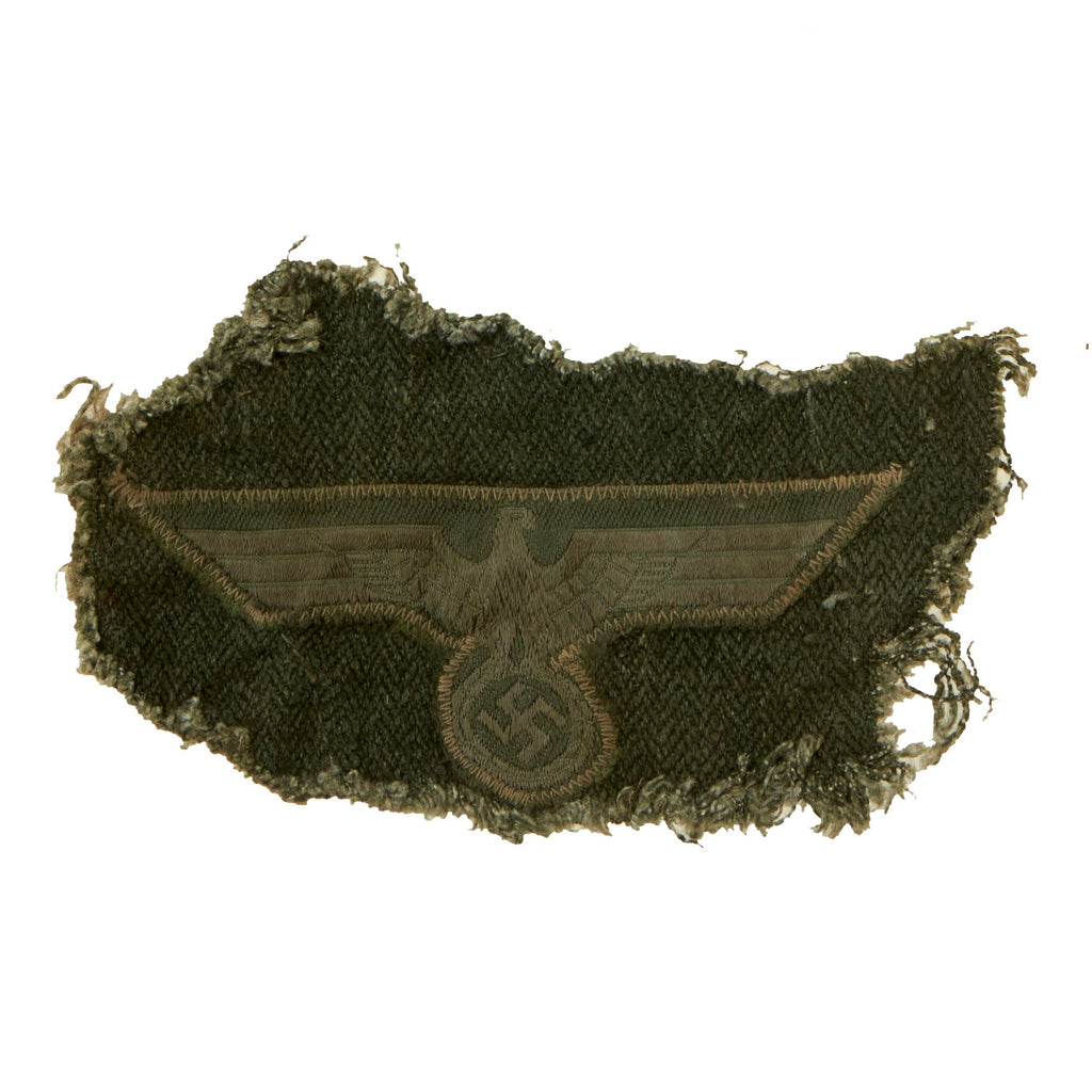 Original German WWII Heer Army EM/NCO BeVo Breast Eagle - HBT Drilljacke Tunic Cut Off Original Items