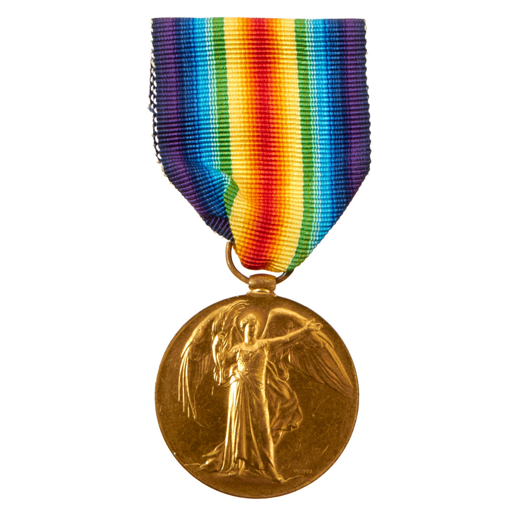 Original British WWI Victory Medal Named to Soldier Killed in Action at Battle of Arras - Seaforth Highlanders Original Items