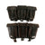 Original German WWII Naval Brown Leather Mauser 98k Triple Pouch Lot with Kriegsmarine Markings - Lot of 2 Original Items