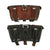 Original German WWII Naval Brown Leather Mauser 98k Triple Pouch Lot with Kriegsmarine Markings - Lot of 2 Original Items