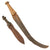 Original 19th Century Central Africa Congolese Bantu Peoples Tribal Sape Dagger and Kondo Style Sickle Sword - 2 Items Original Items