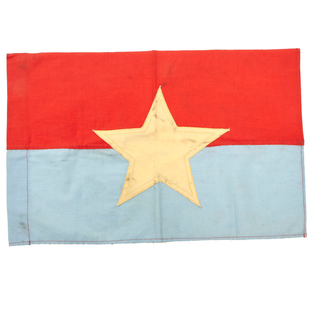 Original Vietnam War North Vietnamese Army Small Viet Cong Flag - 13 x 19½” Original Items