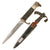 Original Imperial German WWI Carl Eickhorn Solingen Fighting Trench Knife with Double Squirrel Trademark and Steel Scabbard