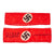 Original German WWII Set of Three NSDAP Armbands - BeVo Embroidered with RZM Tag, Overcoat, and Party Readiness Original Items