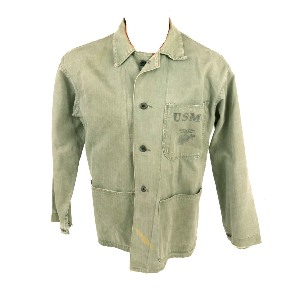 Original U.S. WWII USMC HBT Herringbone Twill P44 Combat