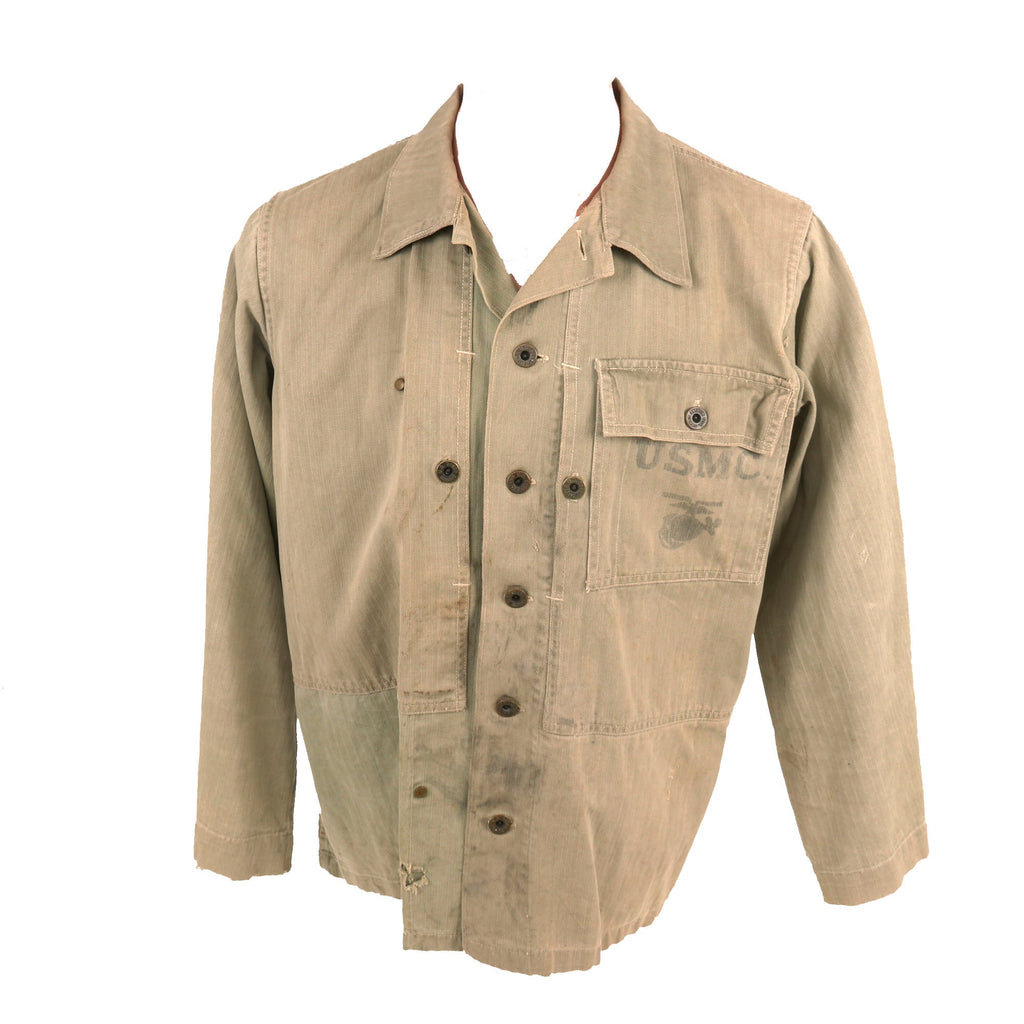 Original U.S. WWII USMC HBT Herringbone Twill P44 Combat Field